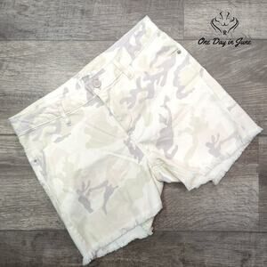 For the Republic Cut Off Camo Denim Shorts Size 6